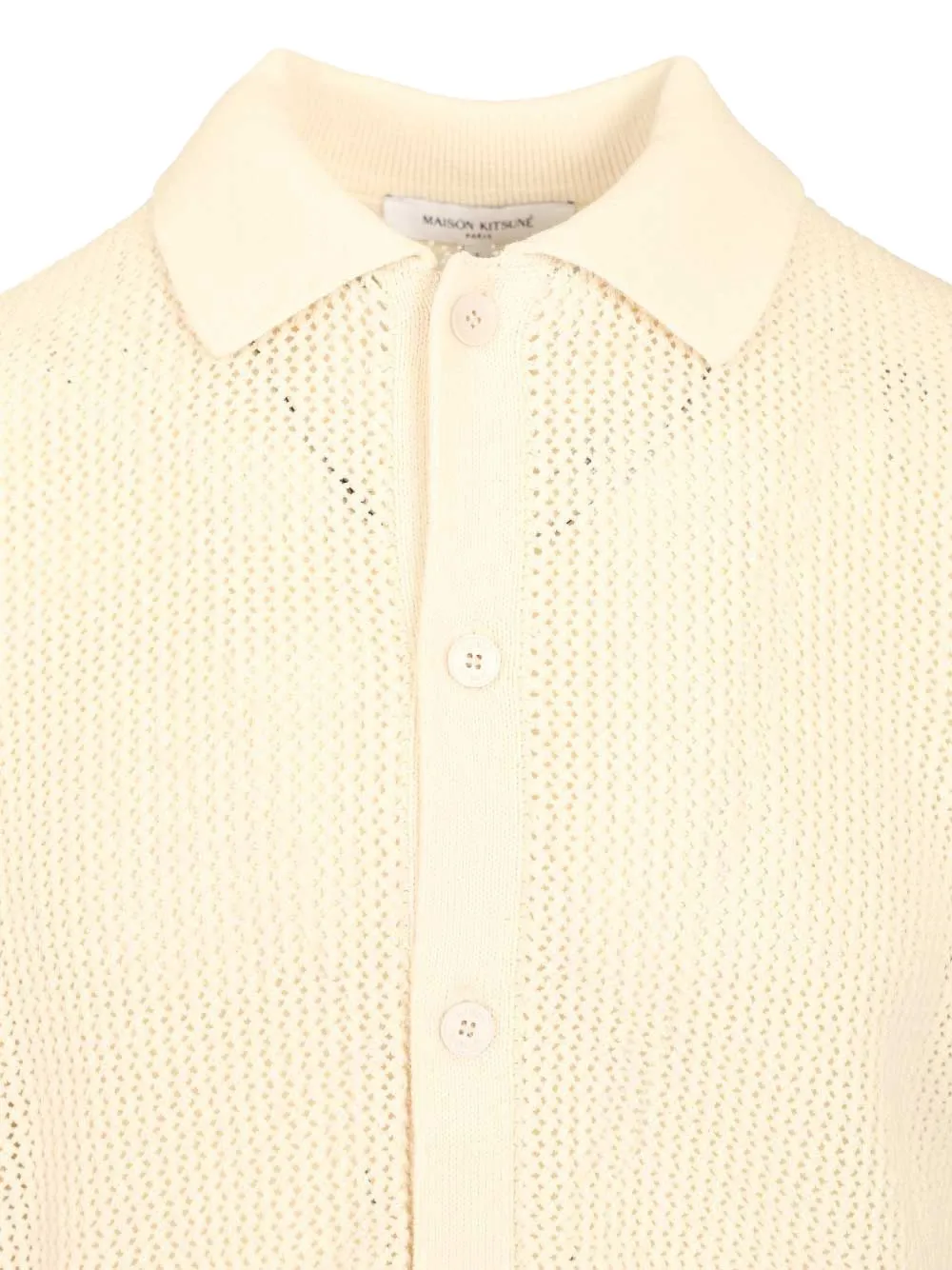 Maison Kitsuné Opengebreid vest Beige