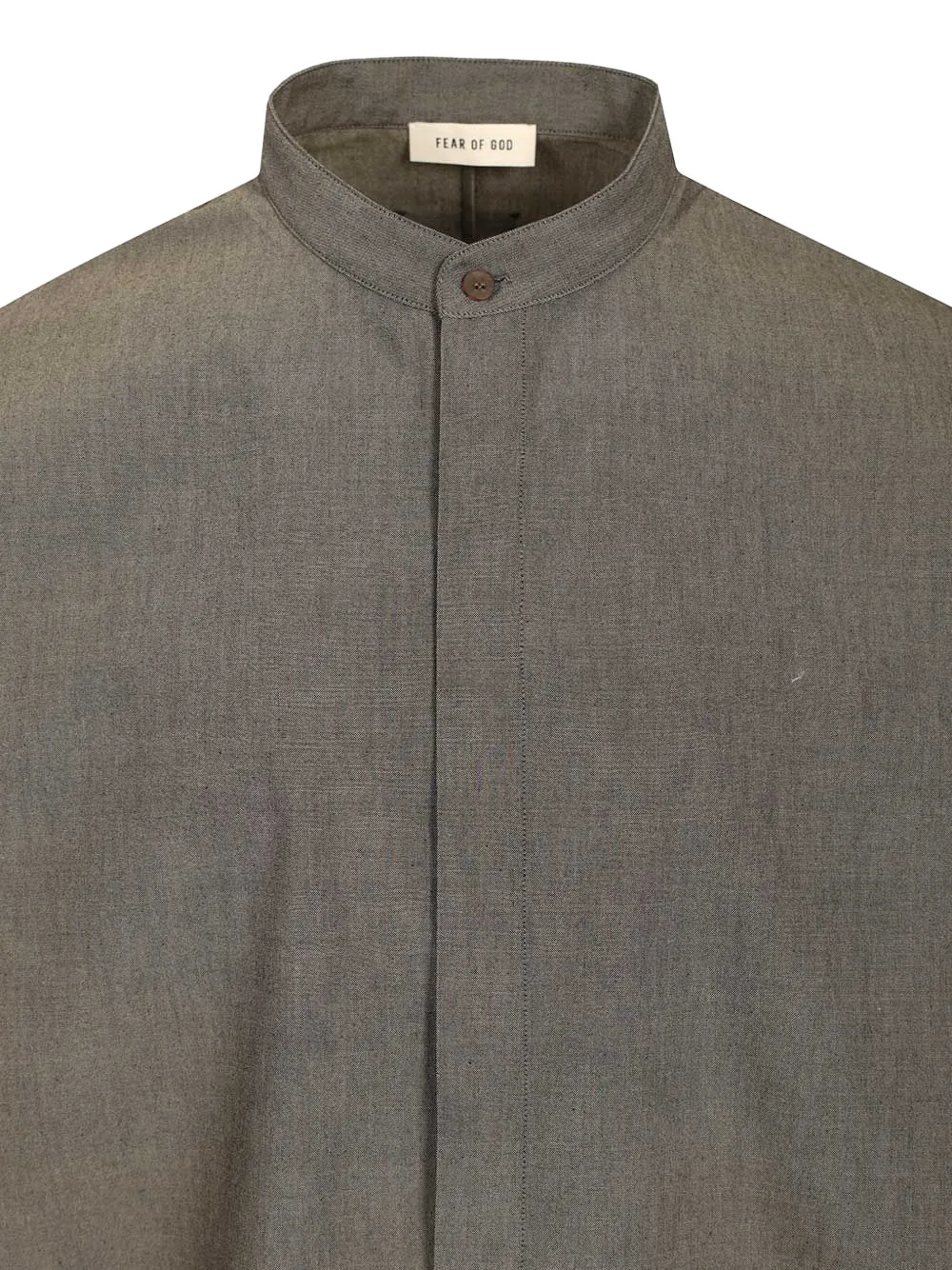 Fear Of God Overhemd met ronde opstaande kraag Grijs