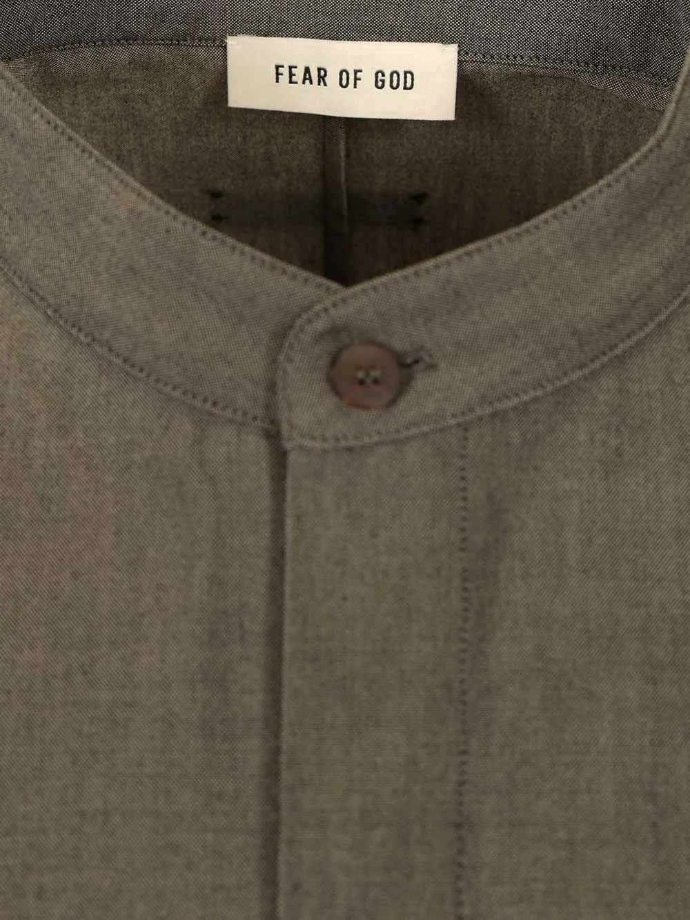 Fear Of God Overhemd met ronde opstaande kraag Grijs
