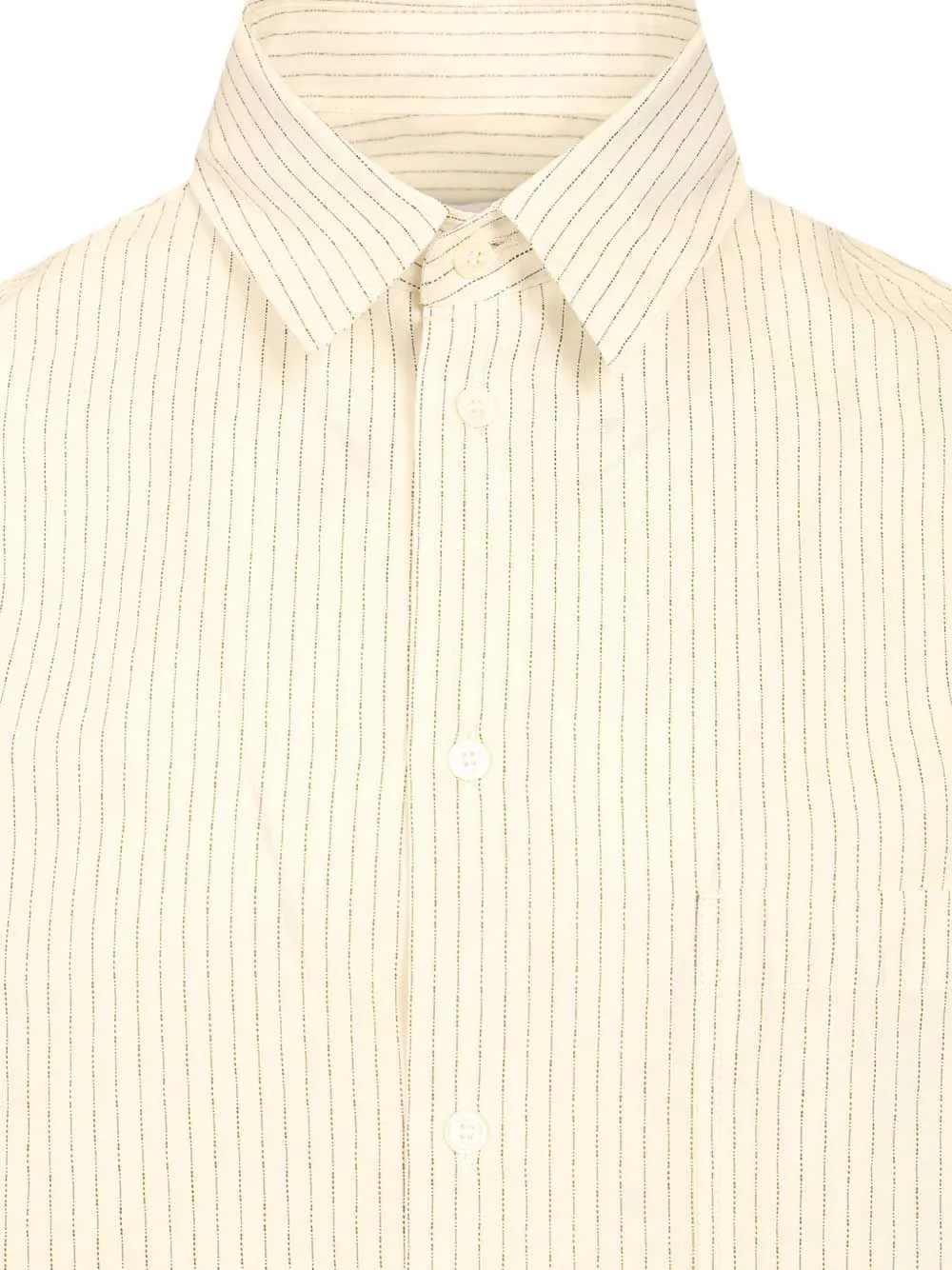 Maison Kitsuné Gestreept overhemd Beige