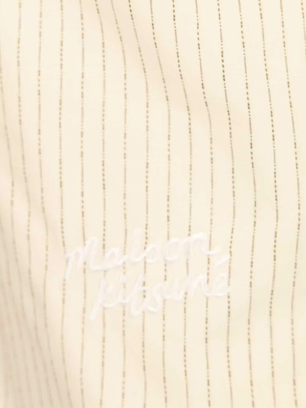 Maison Kitsuné Gestreept overhemd Beige