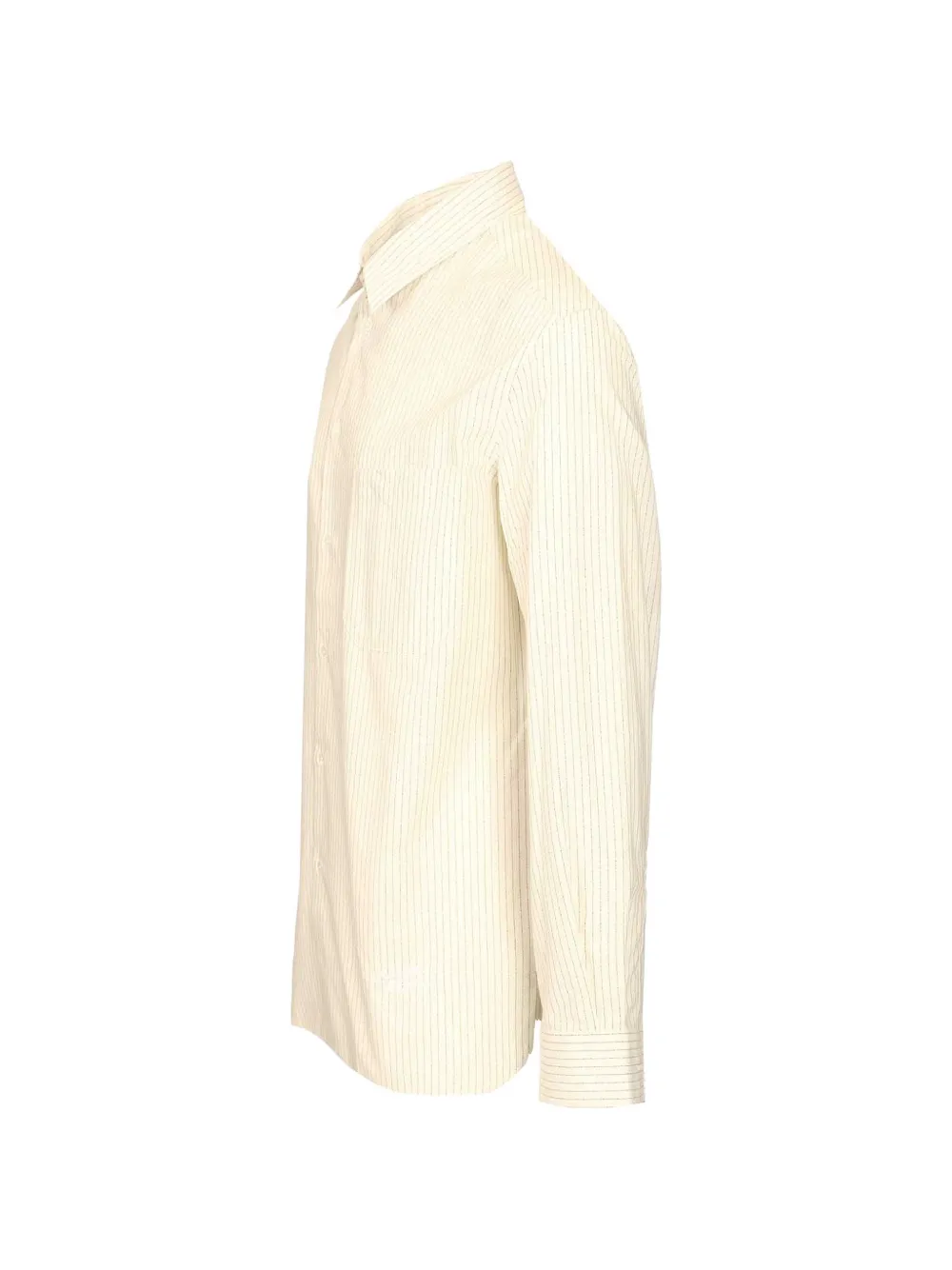 Maison Kitsuné Gestreept overhemd Beige