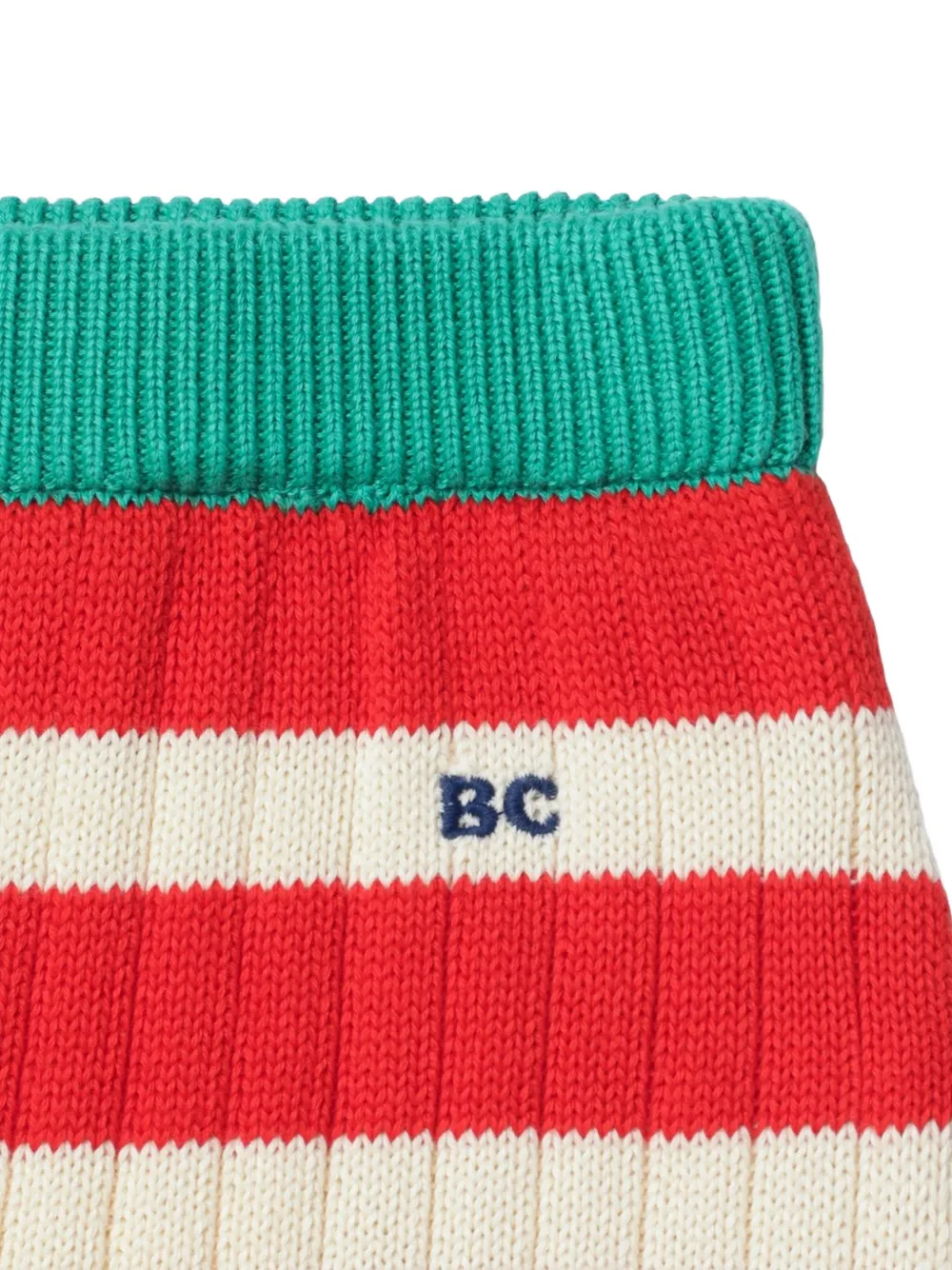 Bobo Choses Gestreepte gebreide shorts Rood