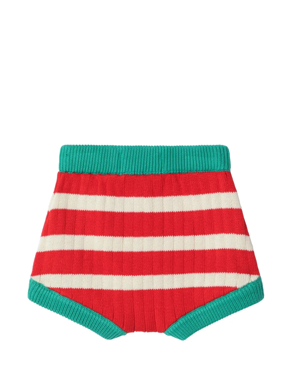 Bobo Choses Gestreepte gebreide shorts Rood
