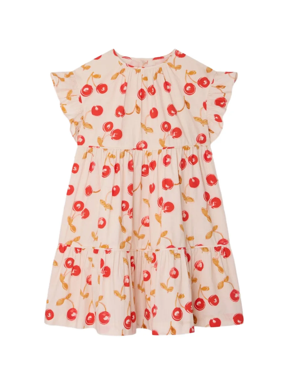 Bonpoint Leontine cherry-print dress - Nude