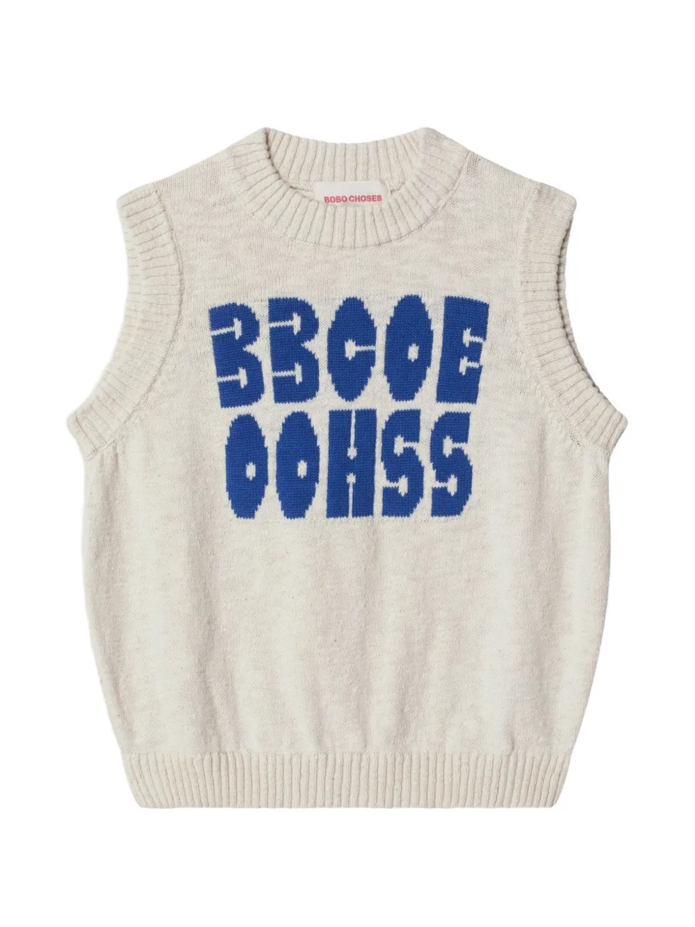 Bobo Choses knitted lettering vest - Toni neutri