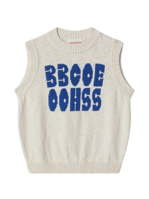 Bobo Choses knitted lettering vest