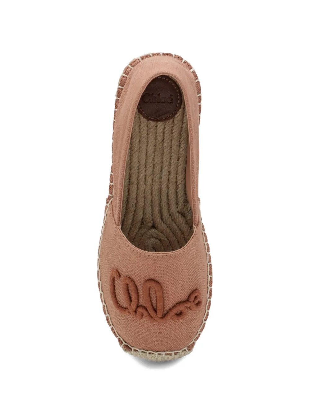 Chloé Kids Espadrilles met geborduurd logo Roze