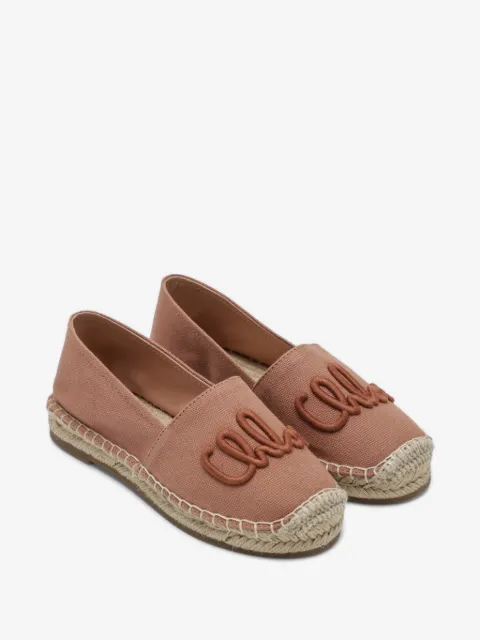 Chloé Kids alpargatas con logo bordado