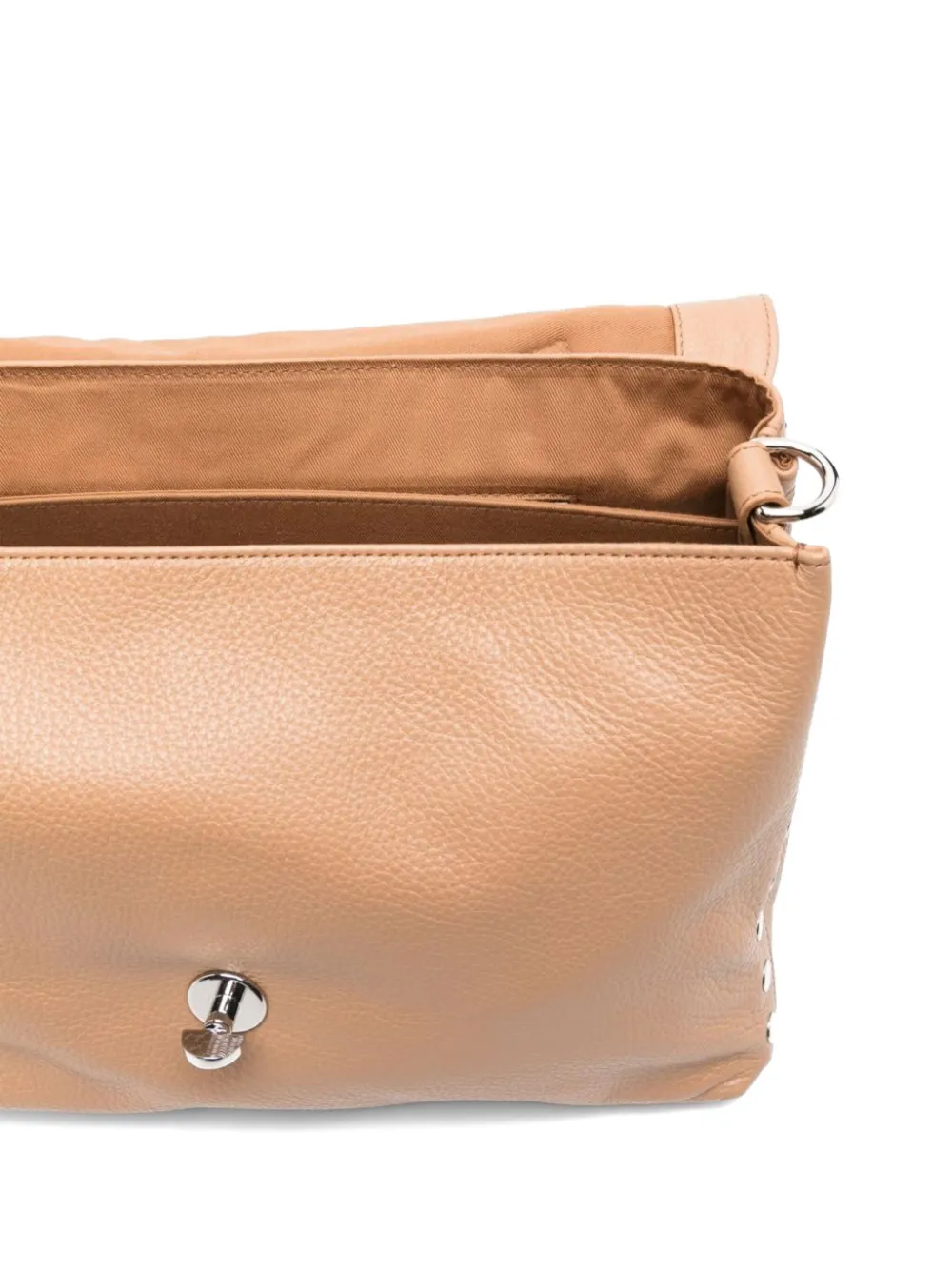 Zanellato Medium Postina leren shopper met studs Beige