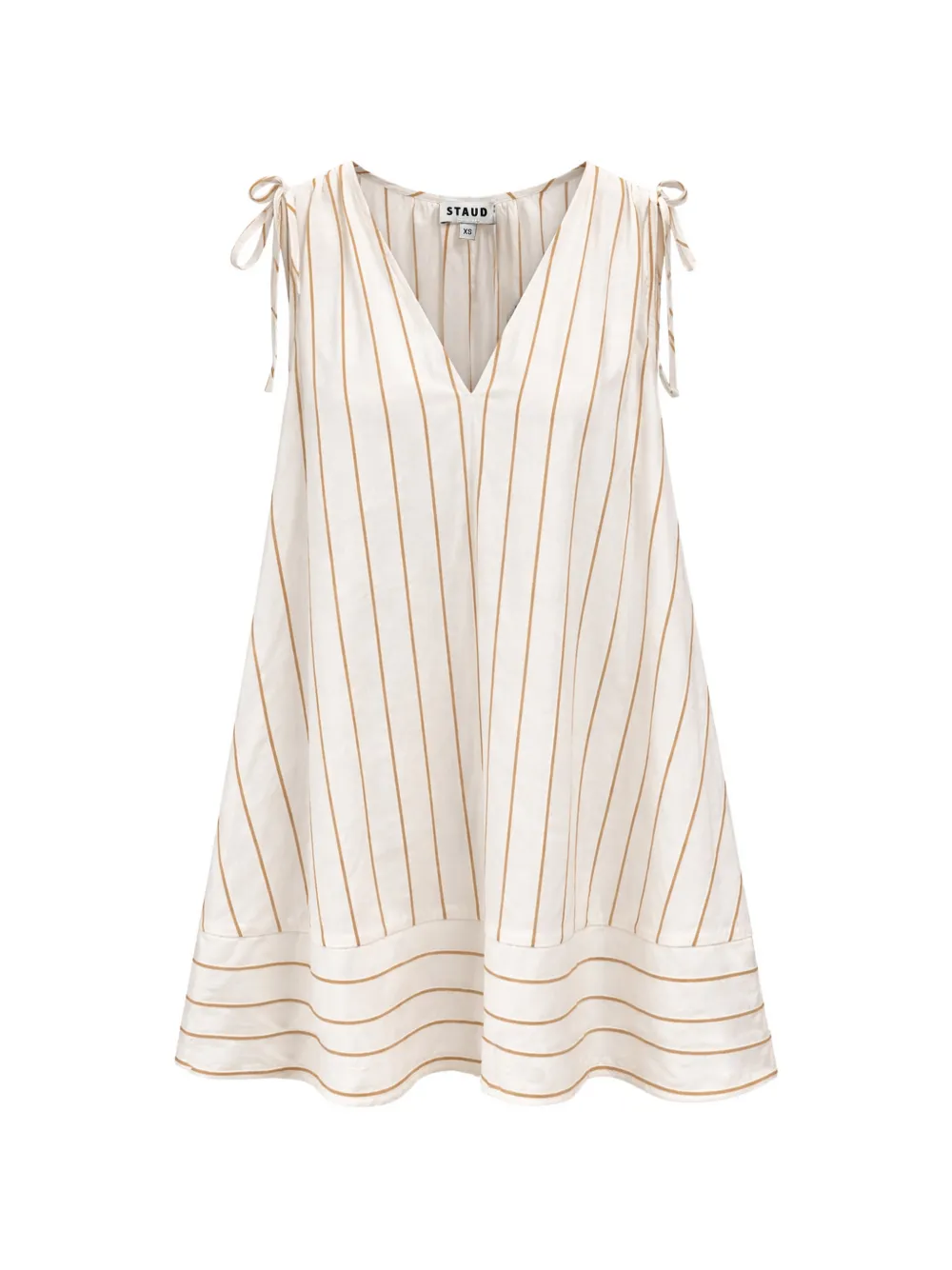 STAUD Elena striped mini dress - Toni neutri