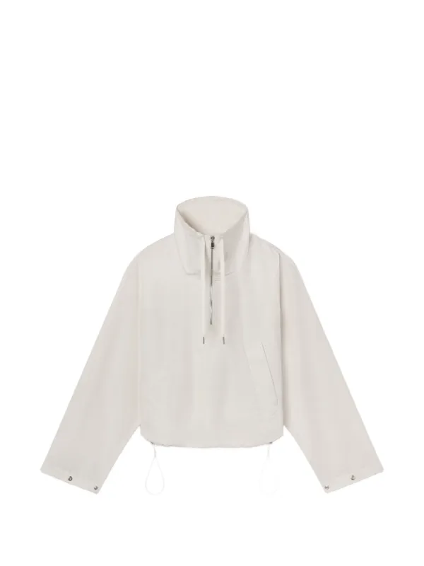 Agolde Lydia Funnel-neck Zip Jacket in White
