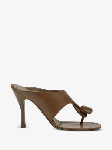 toggle sandals in shiny smooth calfskin