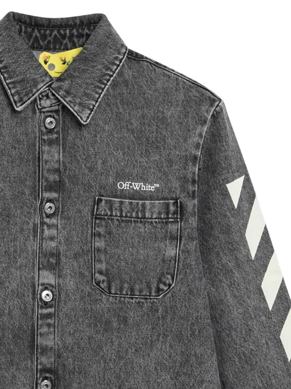 Off-White Kids Arrow spijkershirt Grijs