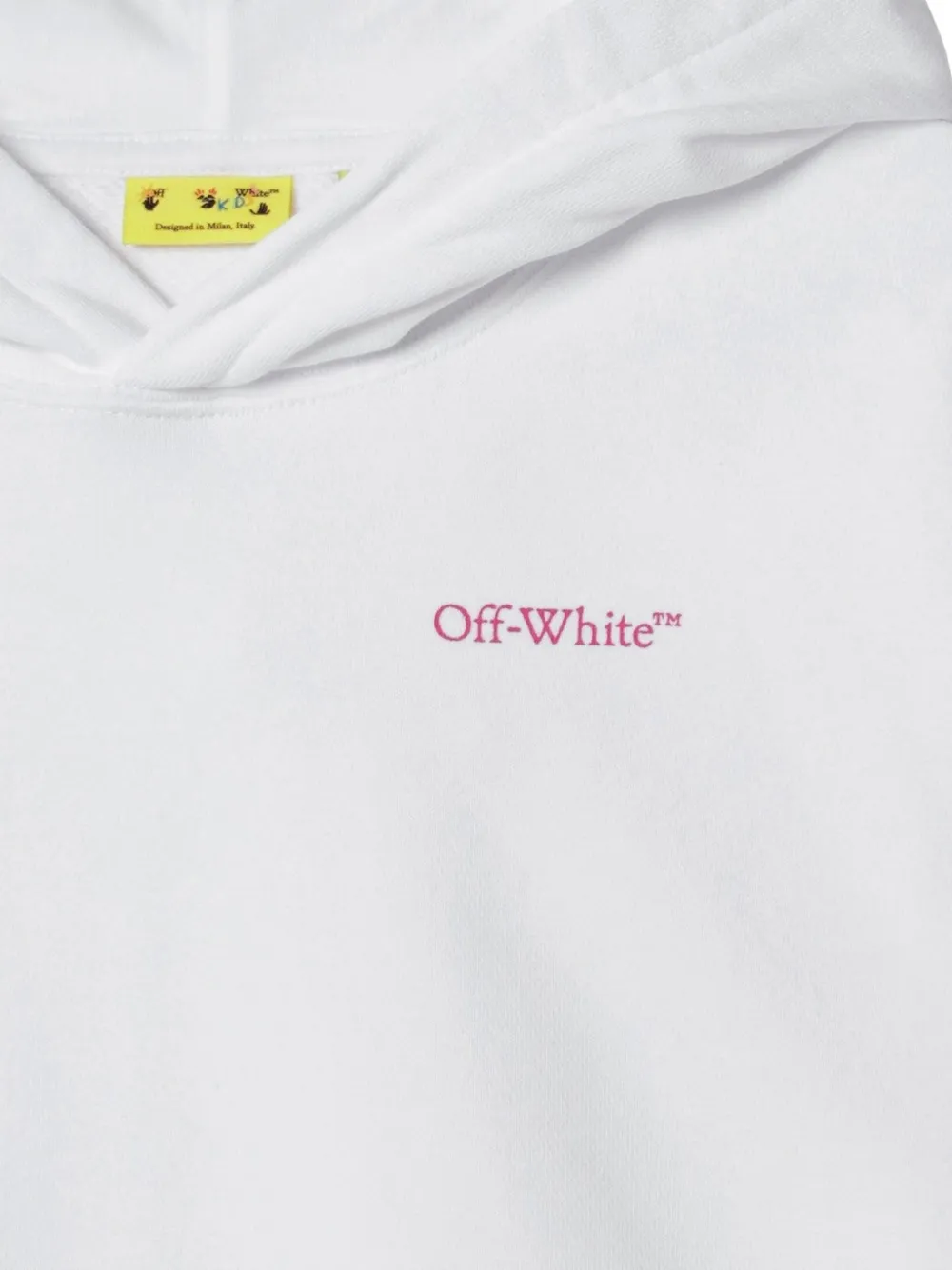 Off-White Kids Hoodie met logoprint Wit