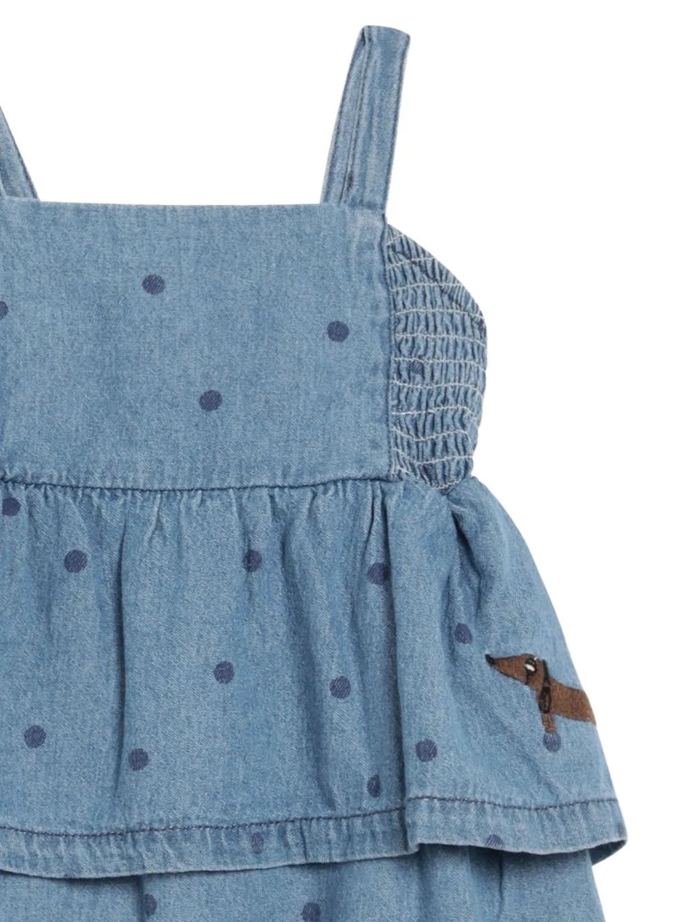 Mini Rodini Gelaagde jurk met stippen Blauw