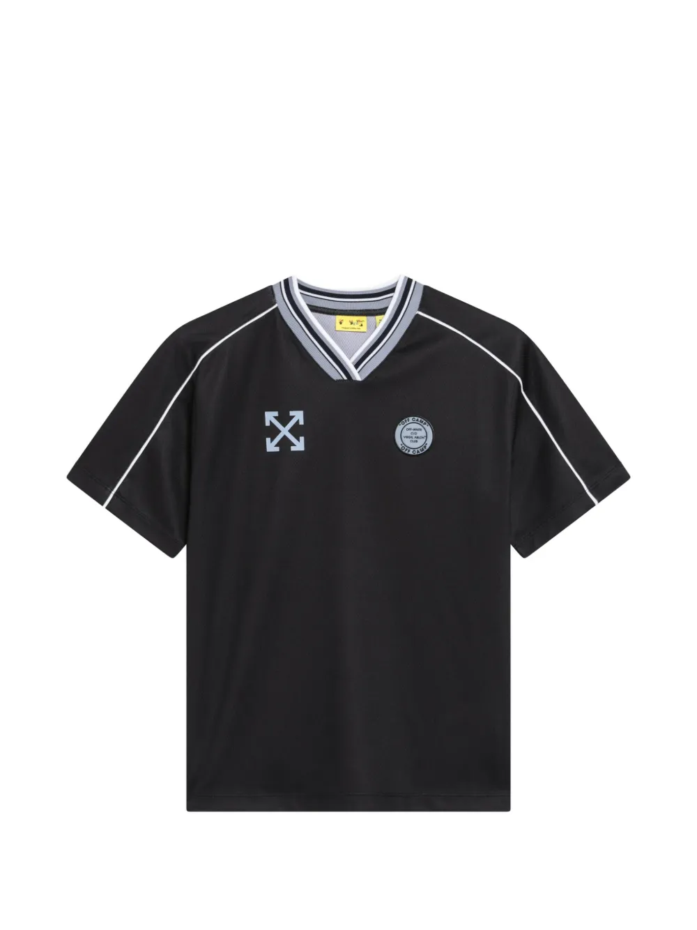 Off-White Kids V-neck logo T-shirt - Nero