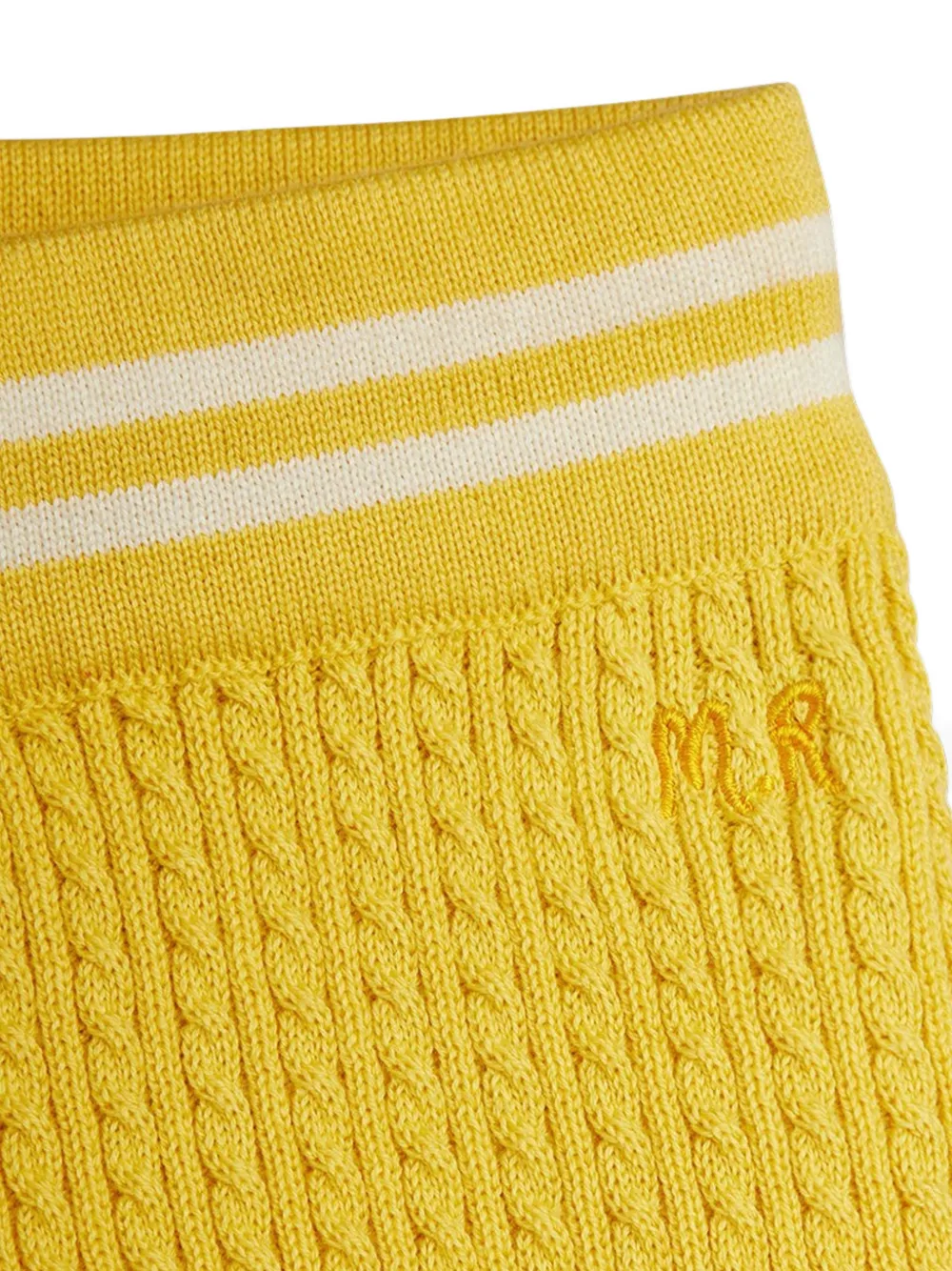 Mini Rodini Kabelgebreide shorts Geel