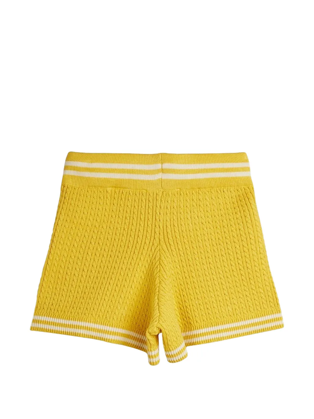Mini Rodini Kabelgebreide shorts Geel
