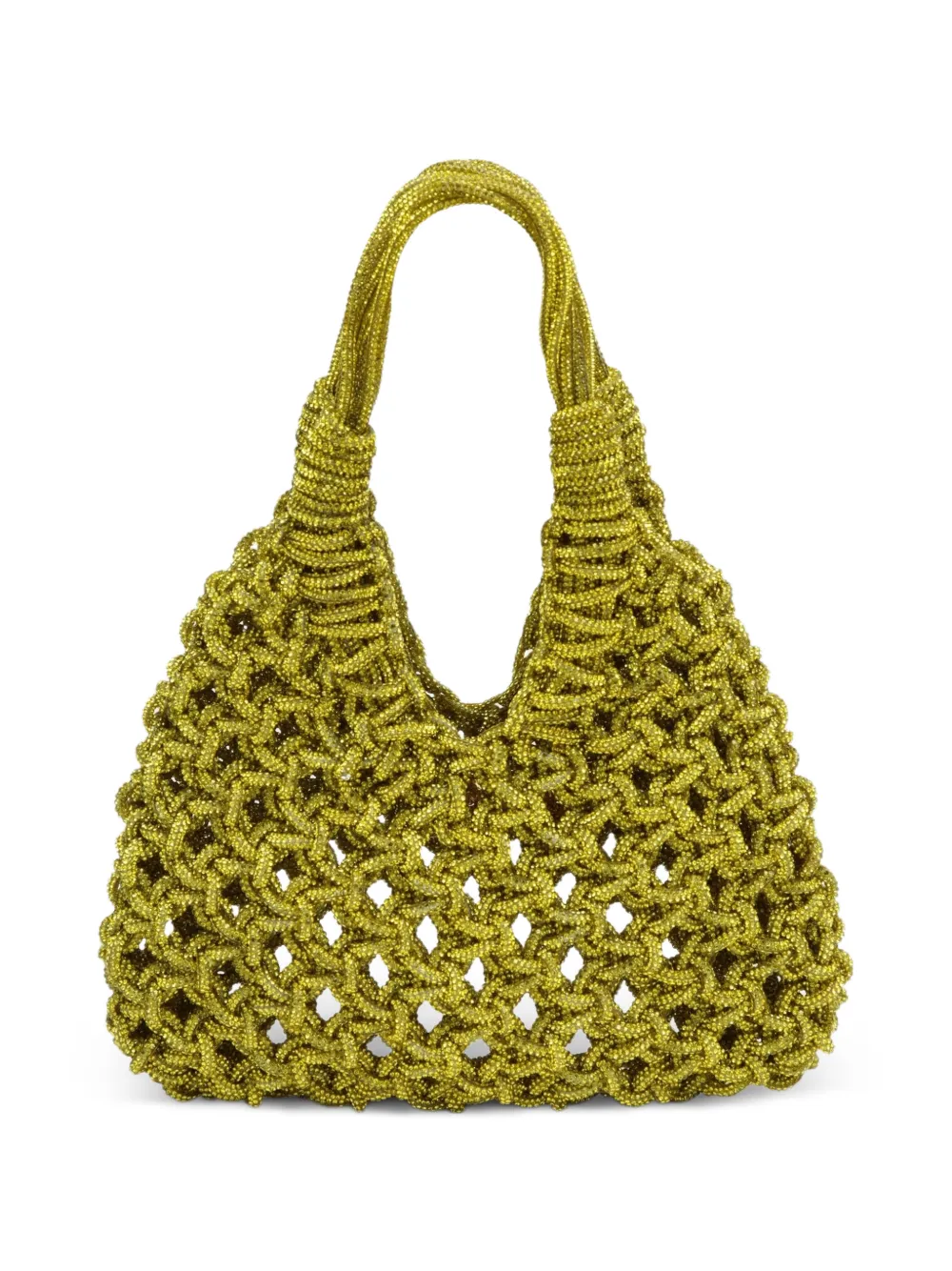 Hibourama Borsa tote con perline - Giallo