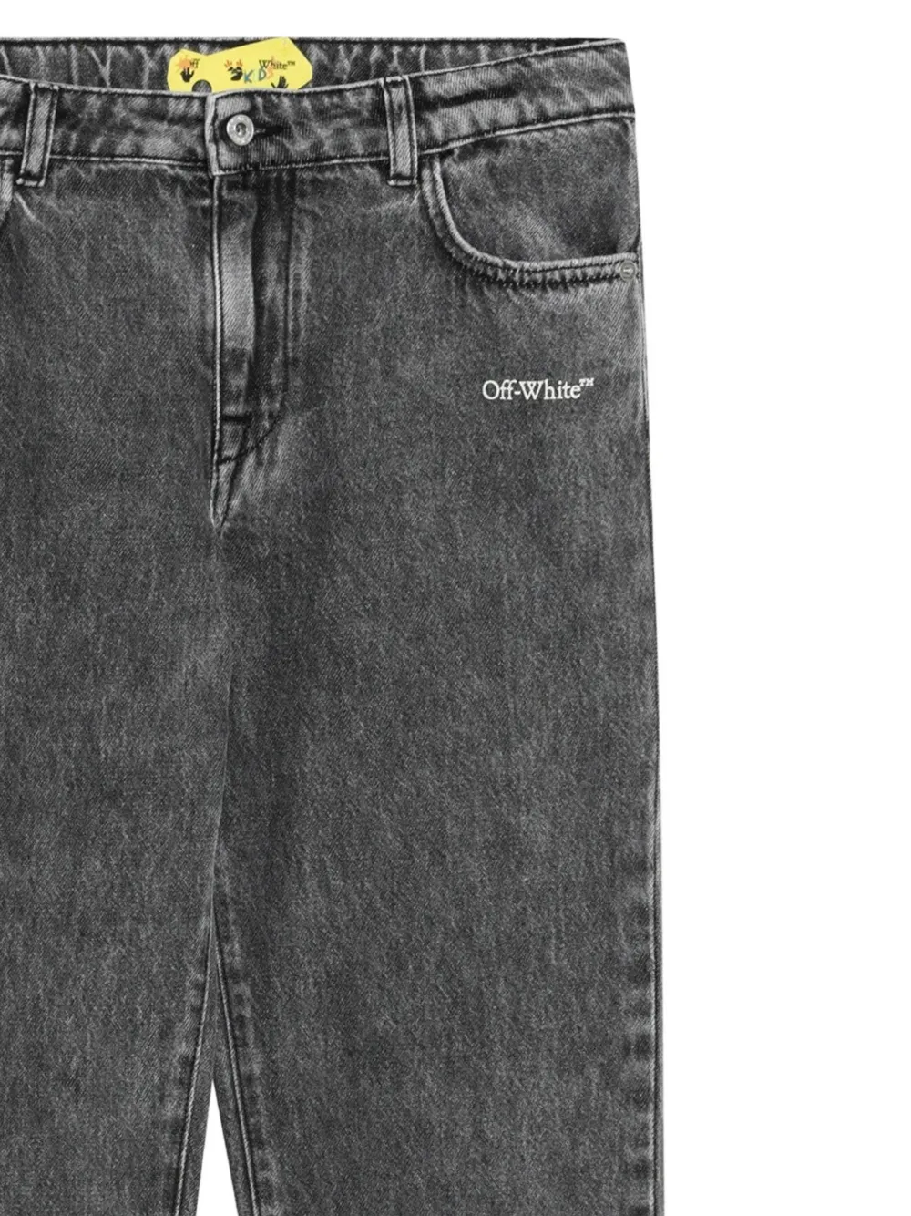 Off-White Kids Jeans met geborduurd logo Grijs