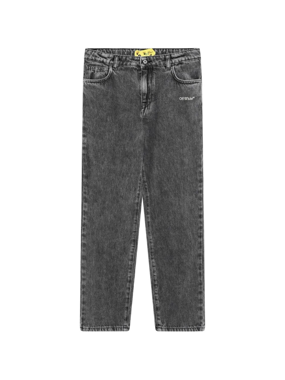 Off-White Kids logo-embroidery jeans - Grey