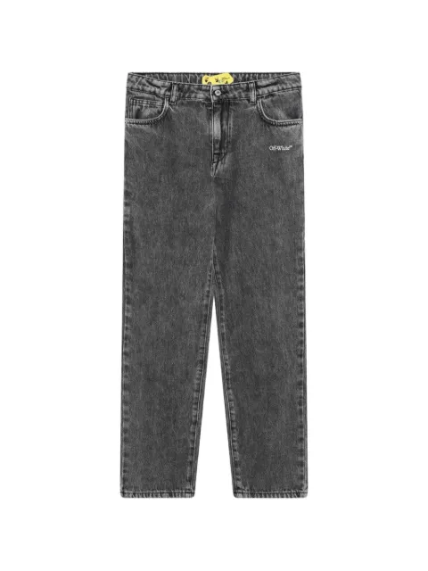 Off-White Kids logo-embroidery jeans