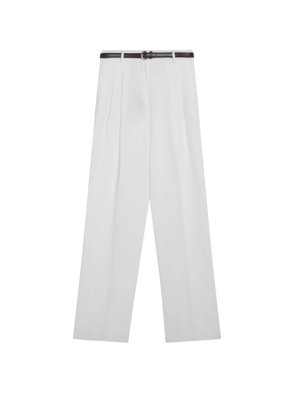 Max Mara belted pleated trousers - Bianco