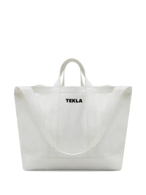 TEKLA logo-embroidered tote bag