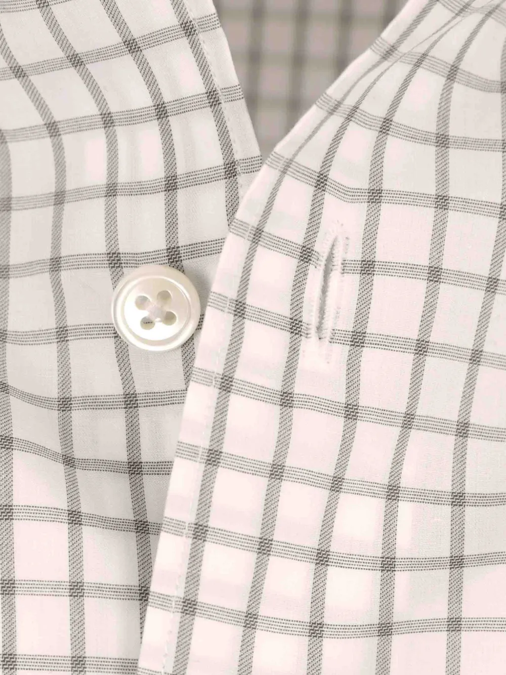 Zegna Geruit overhemd Wit