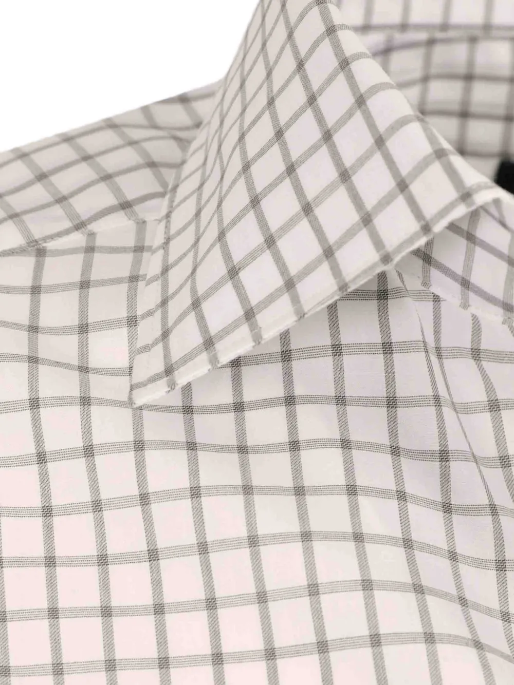 Zegna Geruit overhemd Wit
