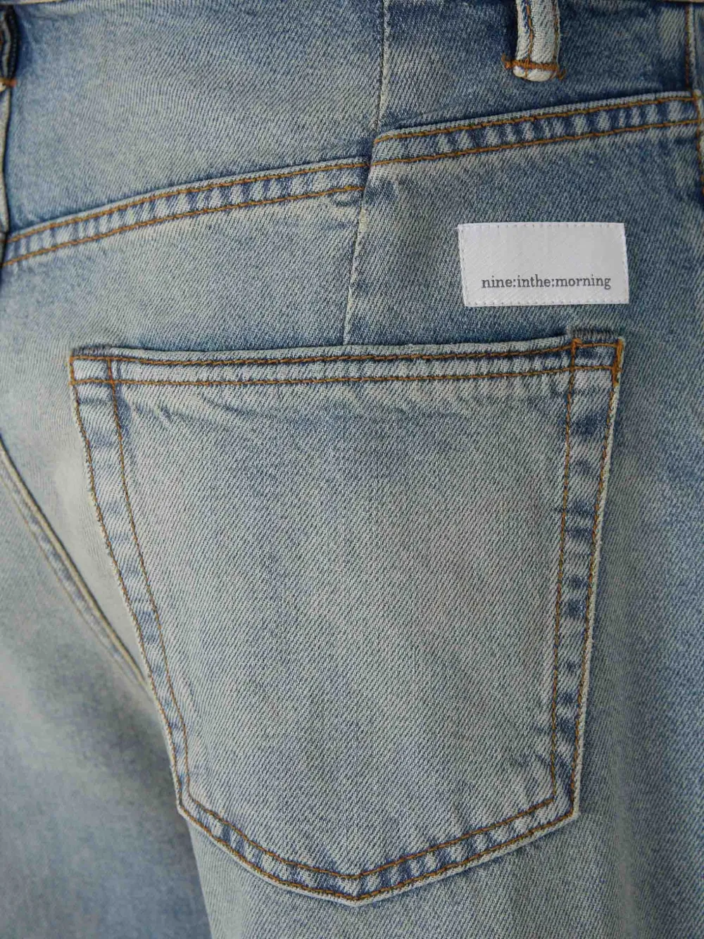 Nine In The Morning Jeans met logopatch Blauw