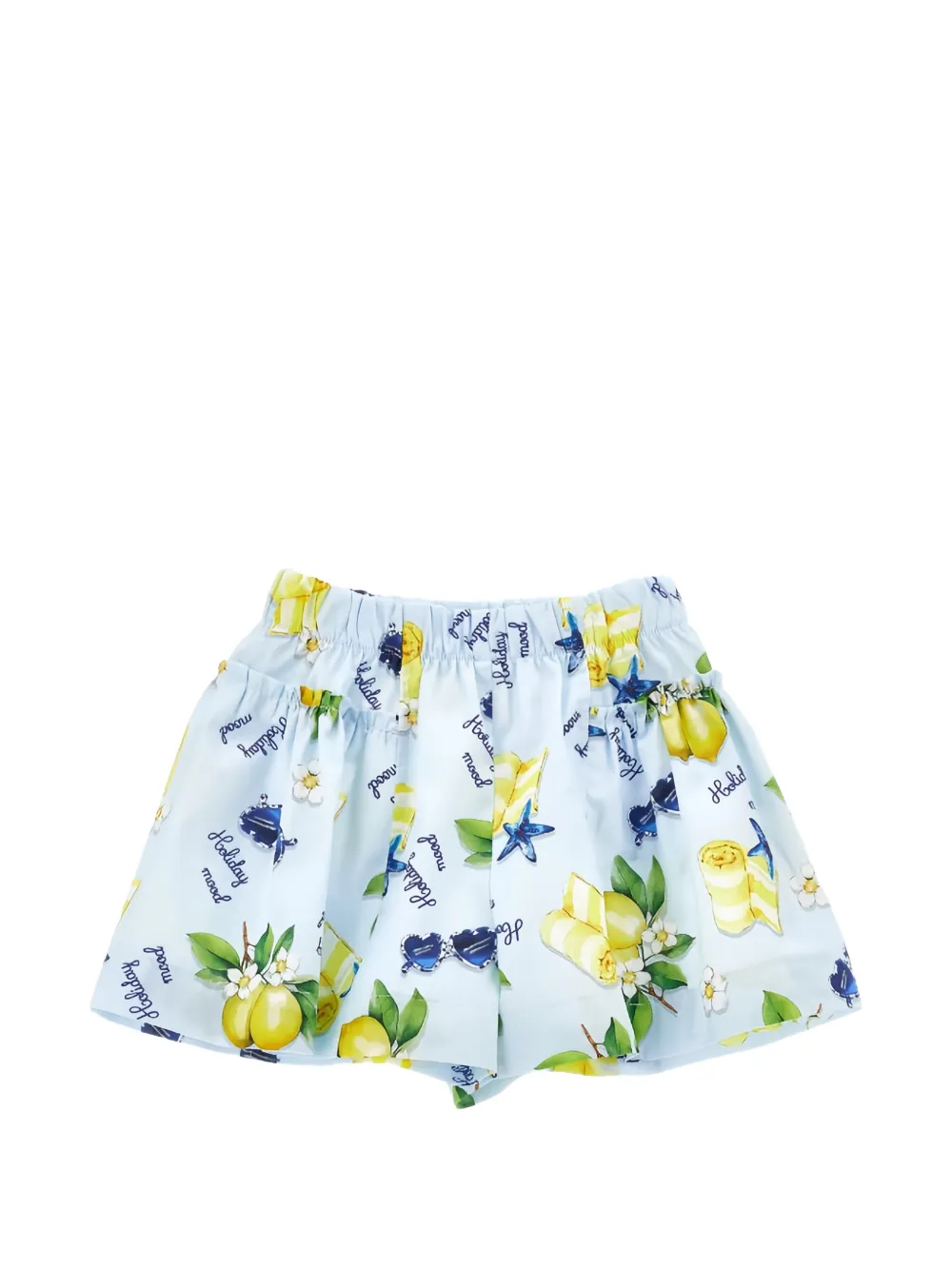 Monnalisa floral print shorts - Blu