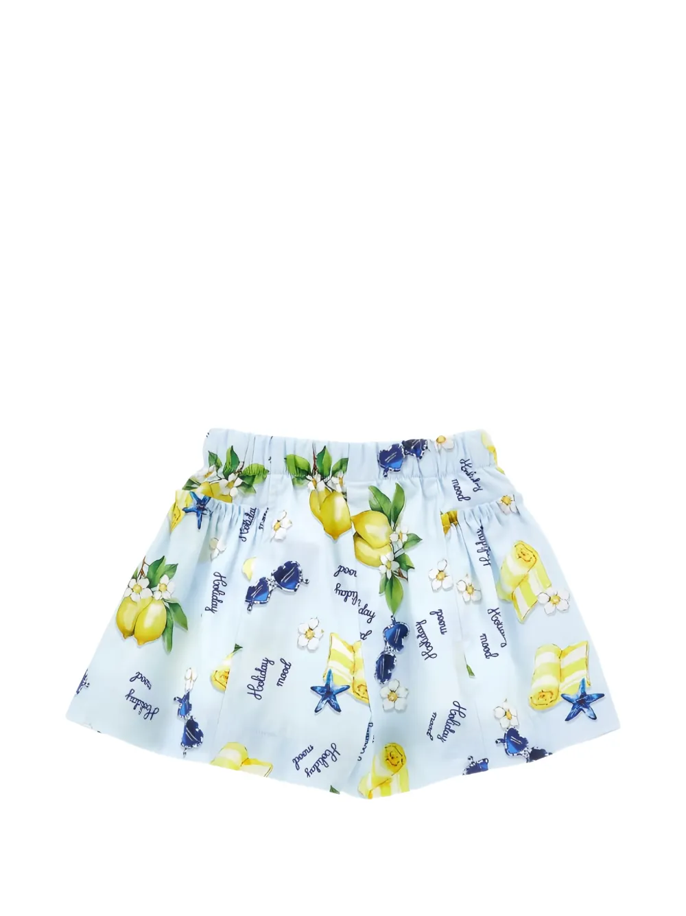 Monnalisa Shorts met bloemenprint Blauw