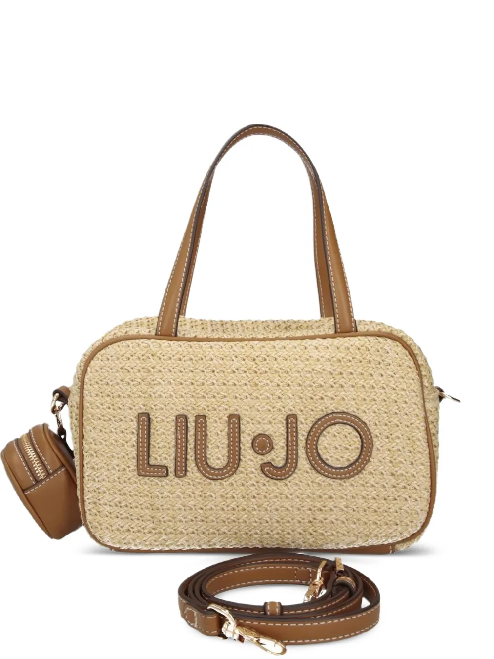 LIU JO logo top handle shoulder bag - Toni neutri
