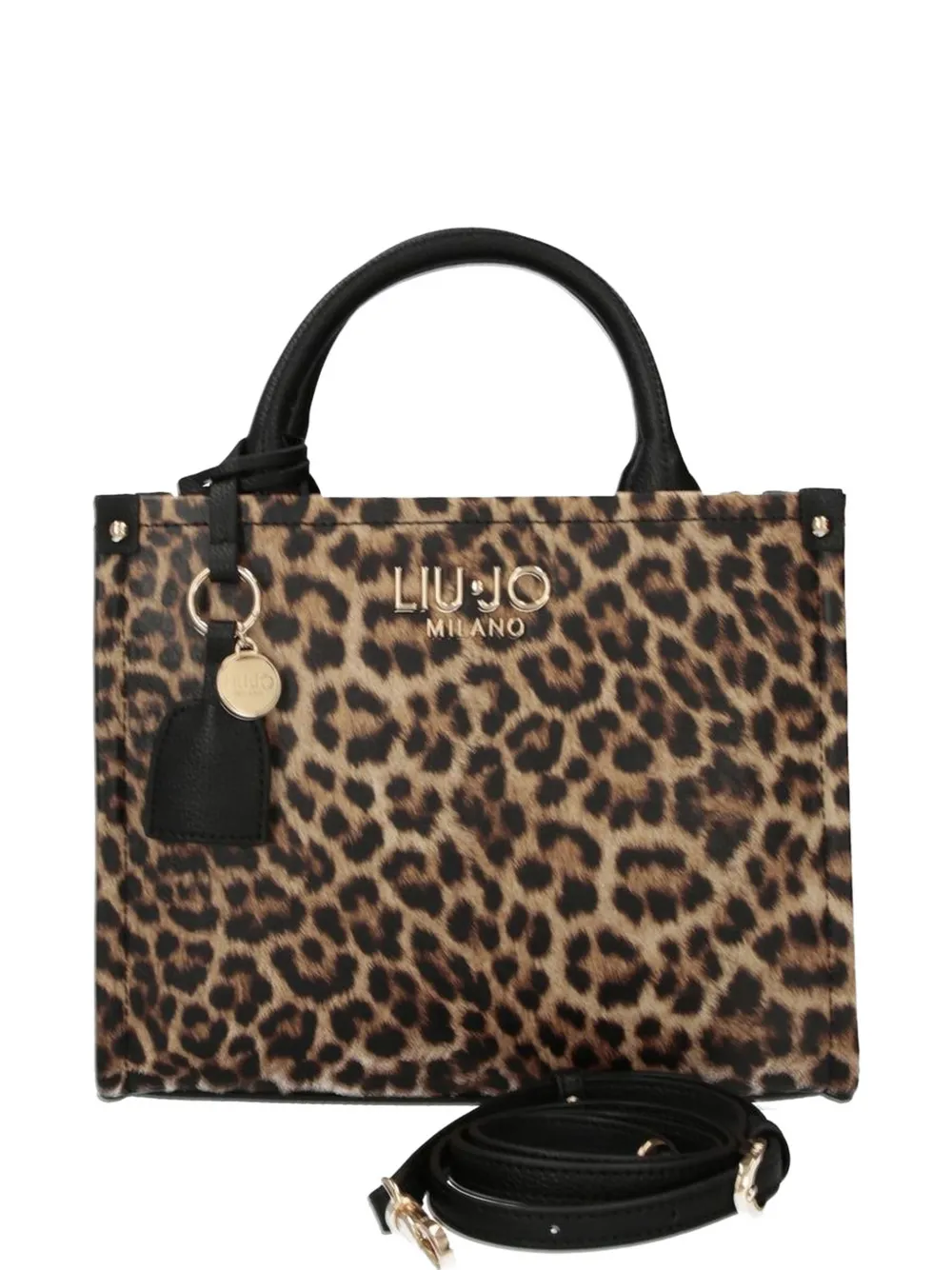 LIU JO leopard print shopping bag - Toni neutri