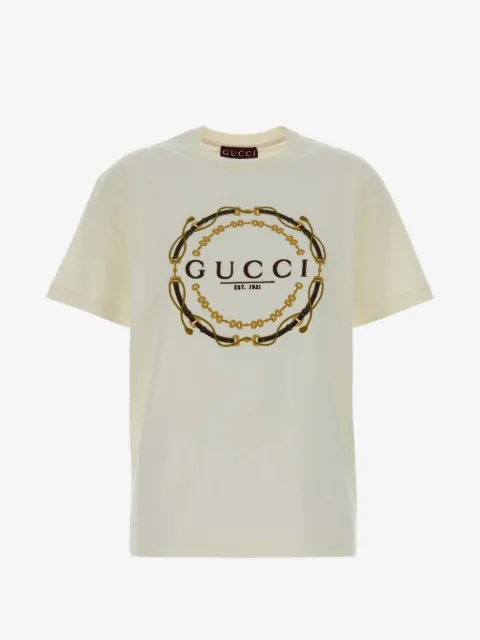 Gucci playera de algodón con logo bordado
