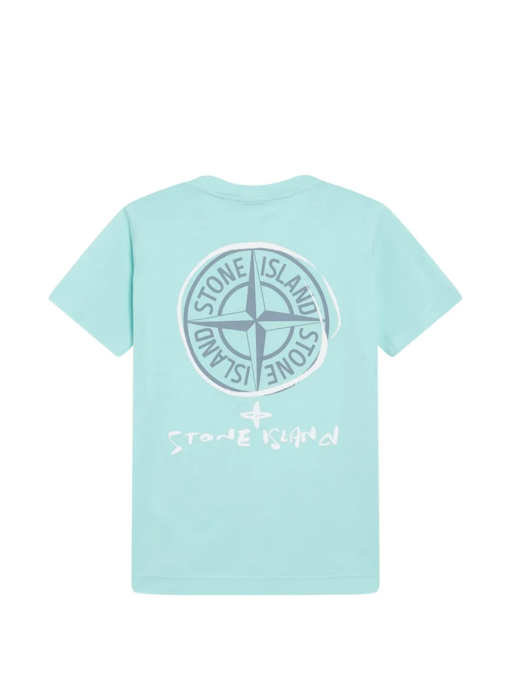 Stone Island Junior T-shirt met print Blauw
