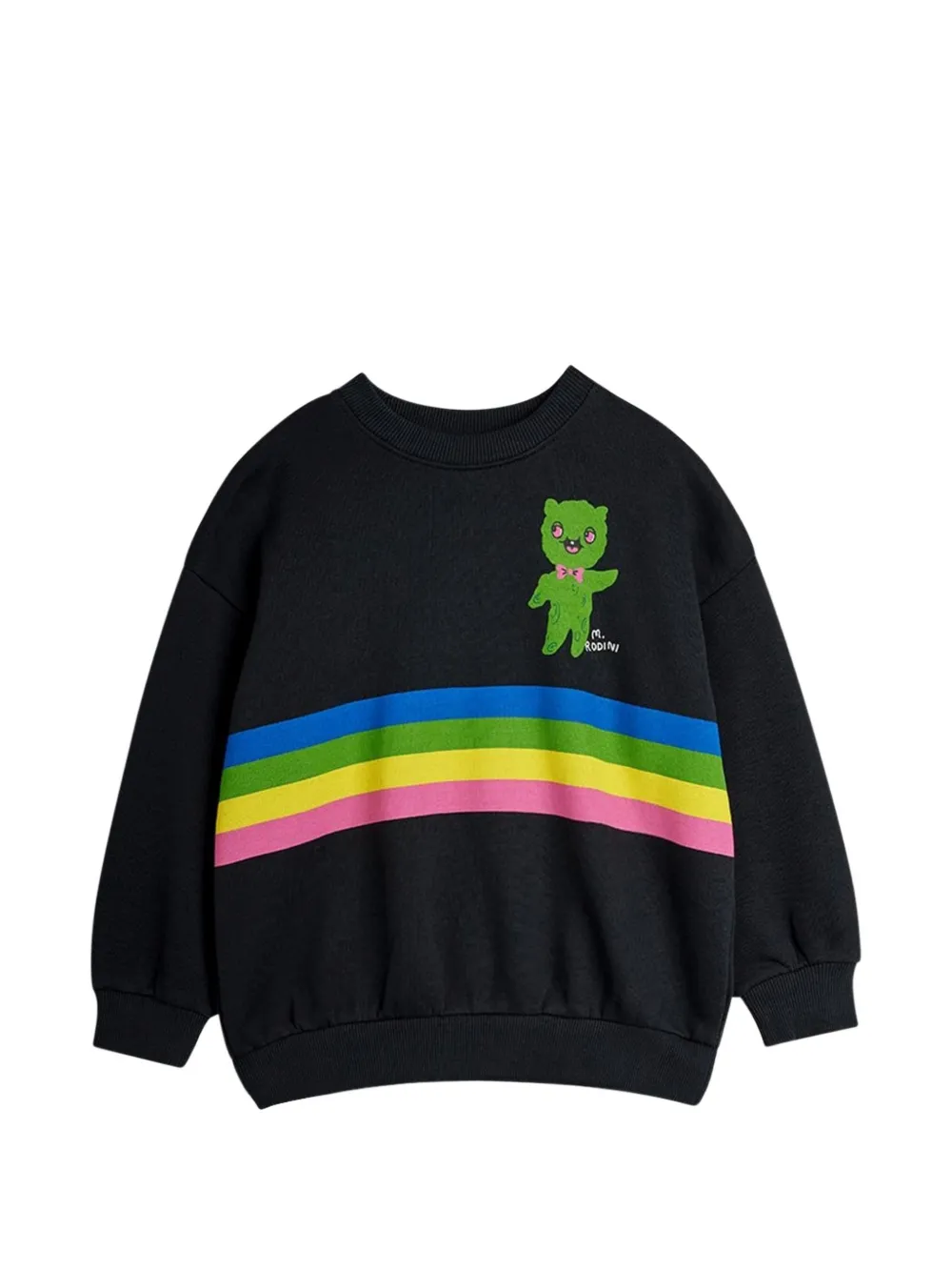 Mini Rodini Felpa a righe - Nero