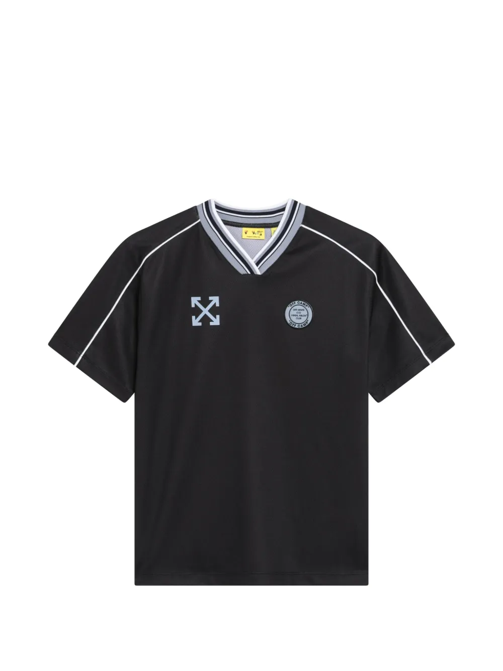 Off-White Kids V-neck logo T-shirt - Nero