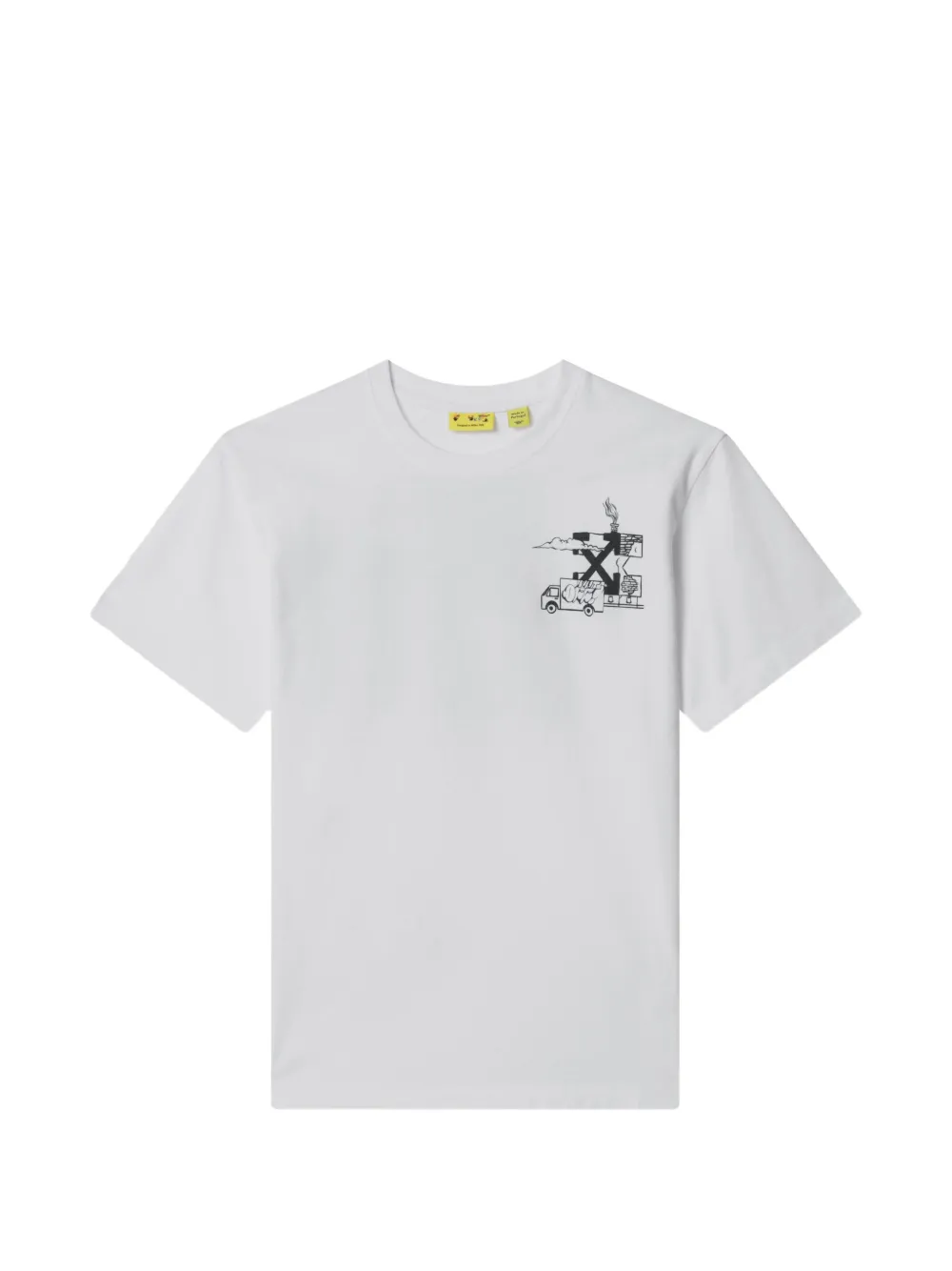 Off-White Kids graffiti-print T-shirt - Bianco