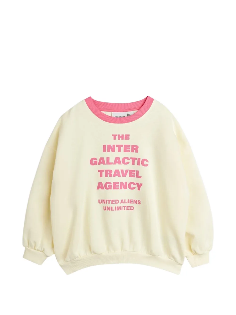 Mini Rodini Travel Agency contrast-rib sweatshirt - Neutrals