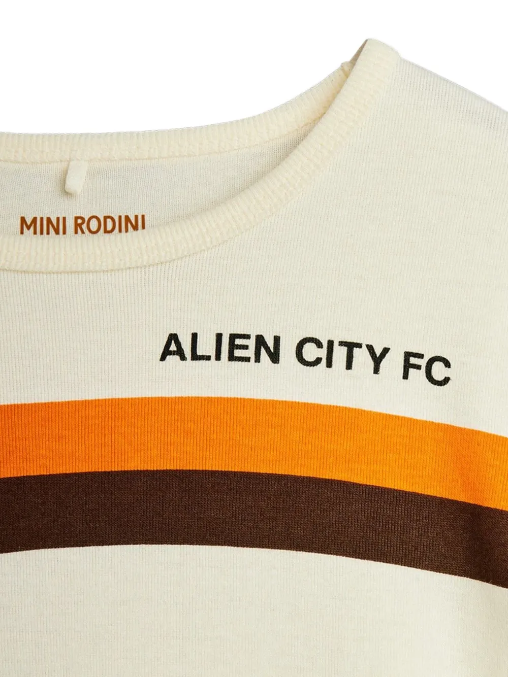 Mini Rodini Gestreept T-shirt met ronde hals Wit