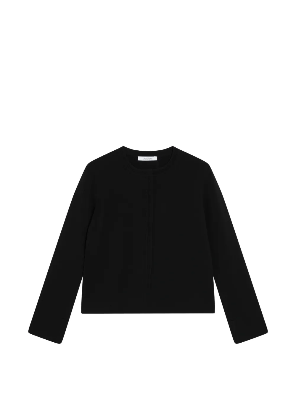 Max Mara round-neck long-sleeved cardigan - Black