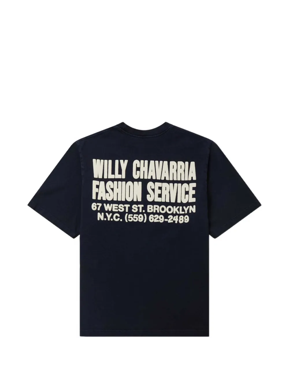 Willy Chavarria T-shirt met grafische print Blauw