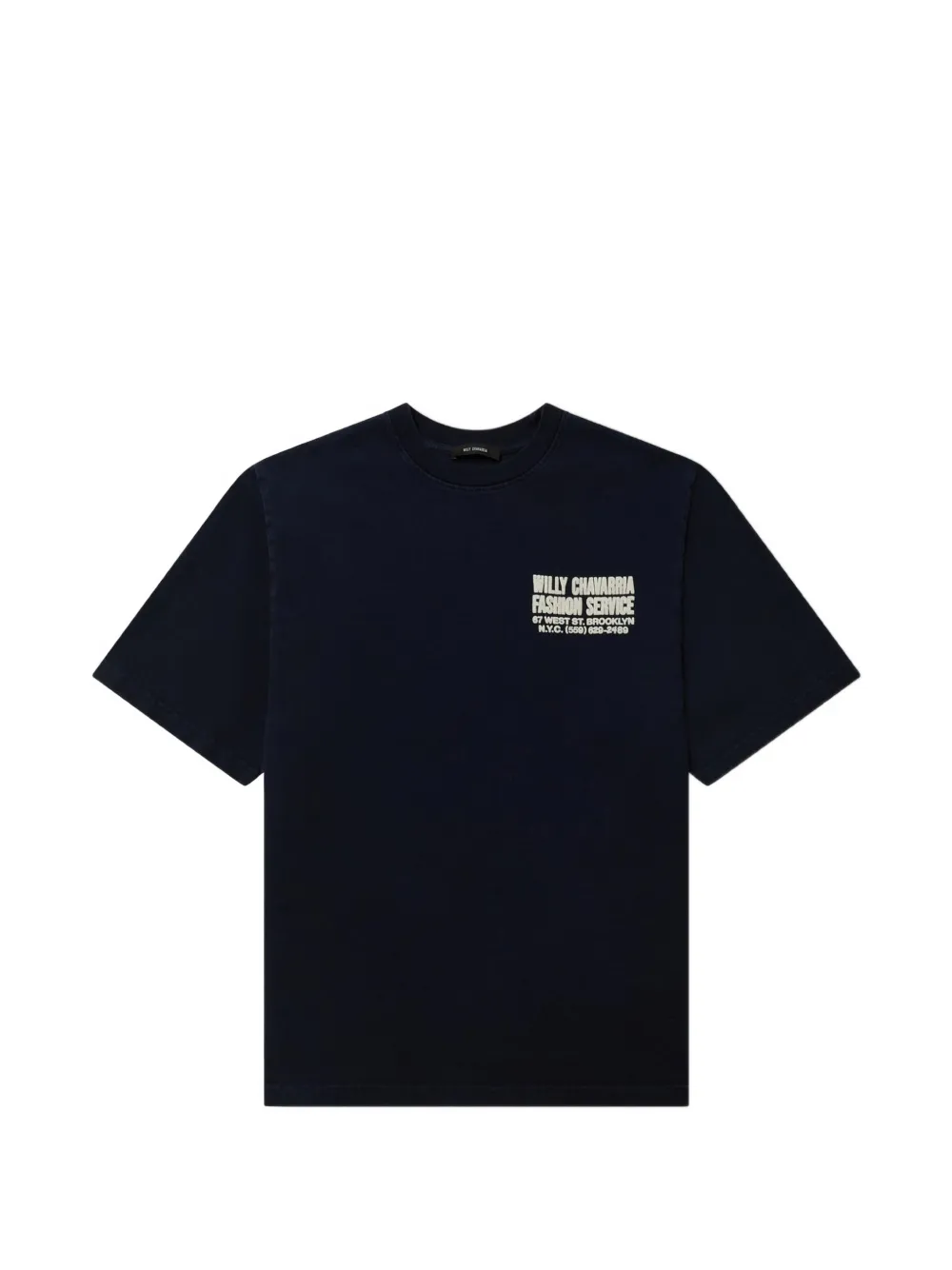 Willy Chavarria graphic print T-shirt - Blau