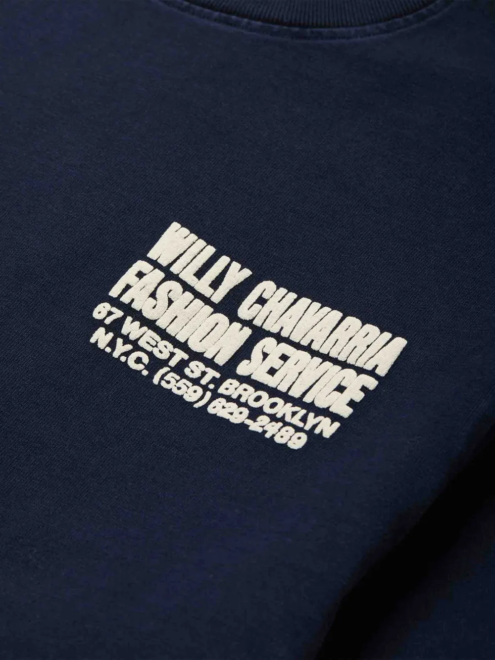 Willy Chavarria T-shirt met grafische print Blauw
