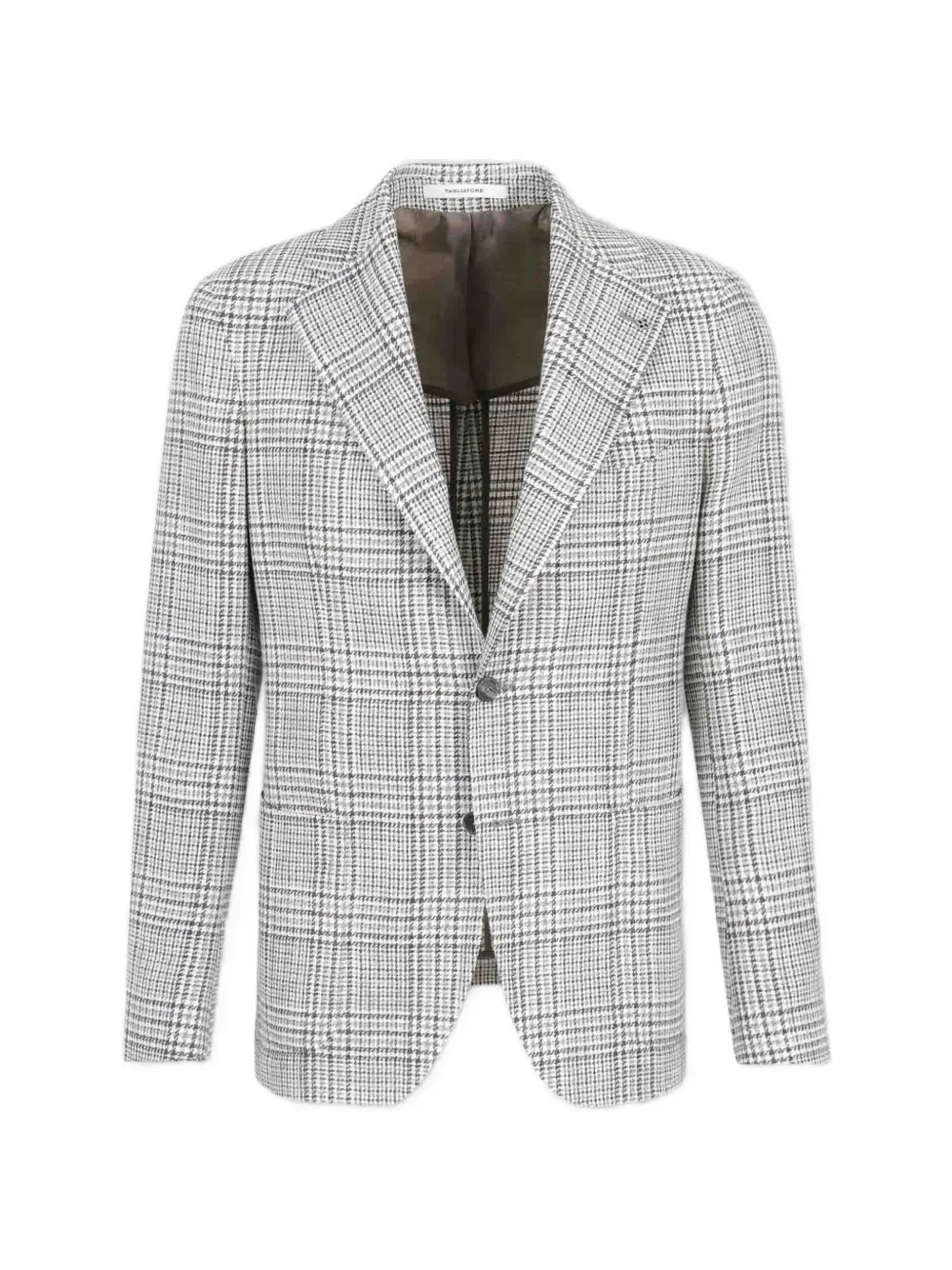 Tagliatore houndstooth single-breasted blazer - Bianco