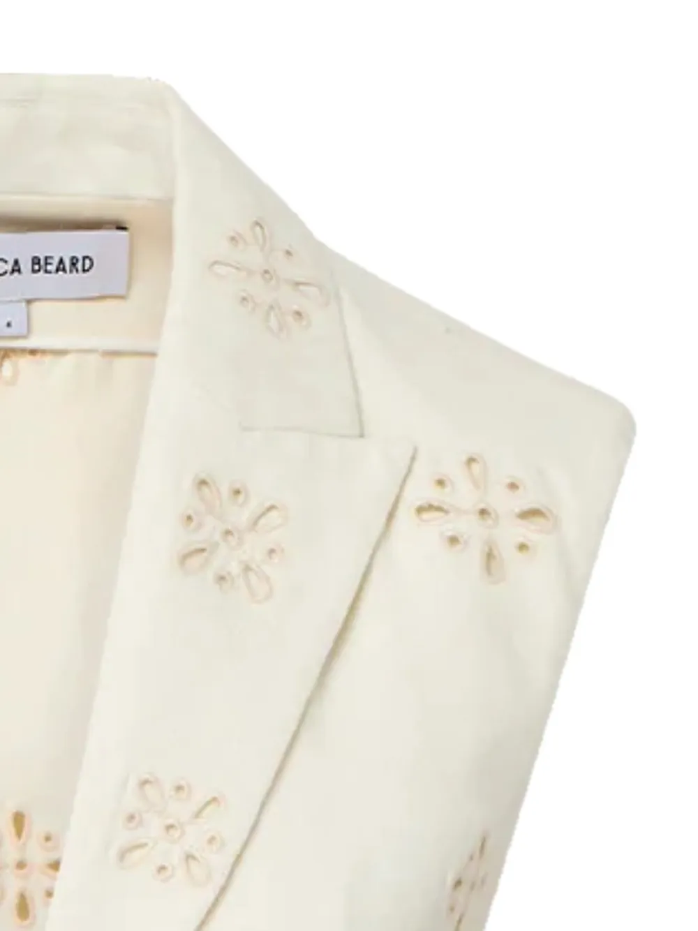Veronica Beard Townes button eyelet vest Beige