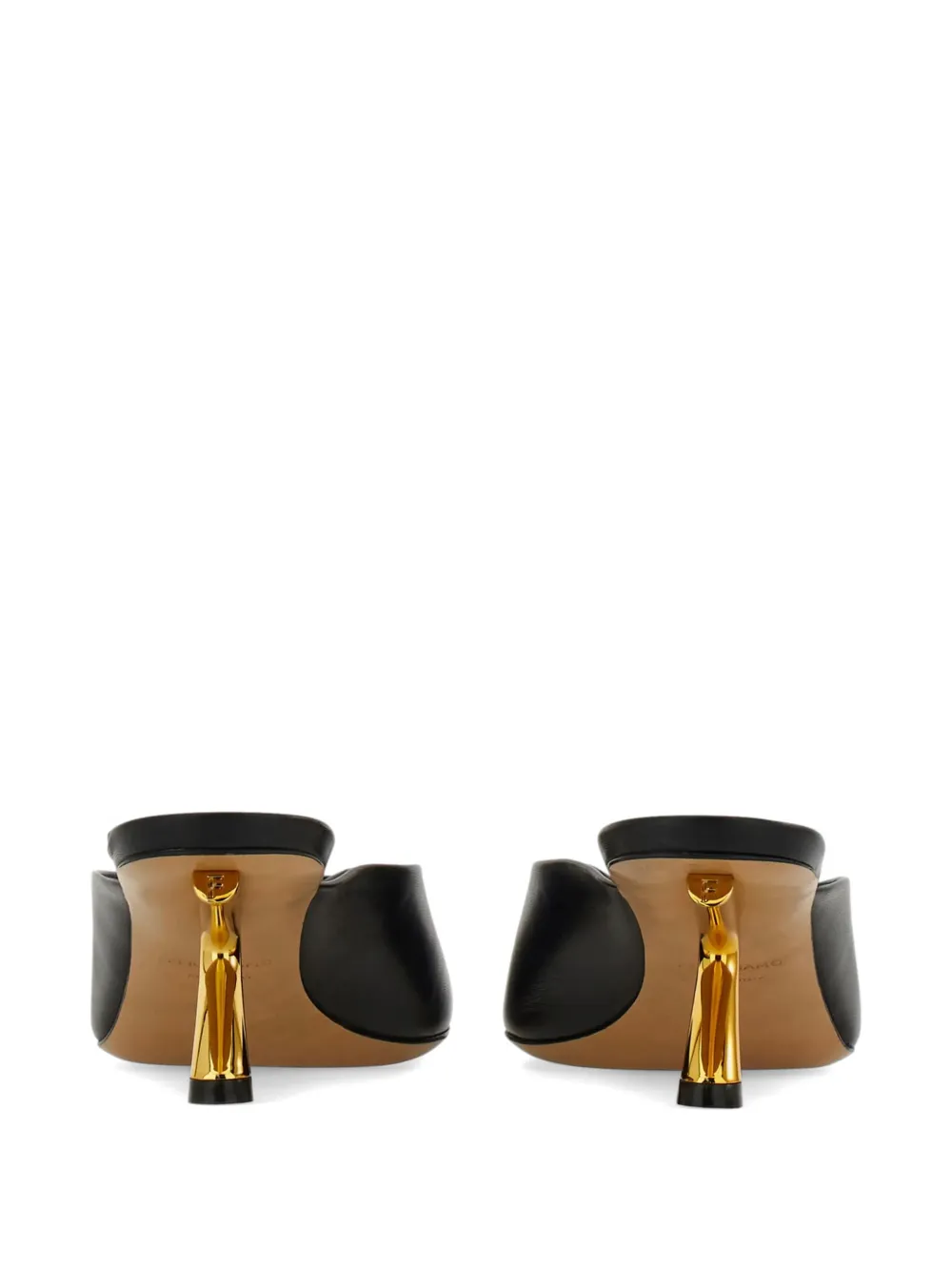 Ferragamo S-vormige sandalen met open neus Zwart